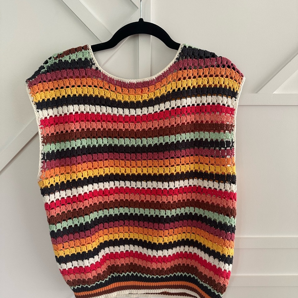 Marine Layer Colorful Crochet Top